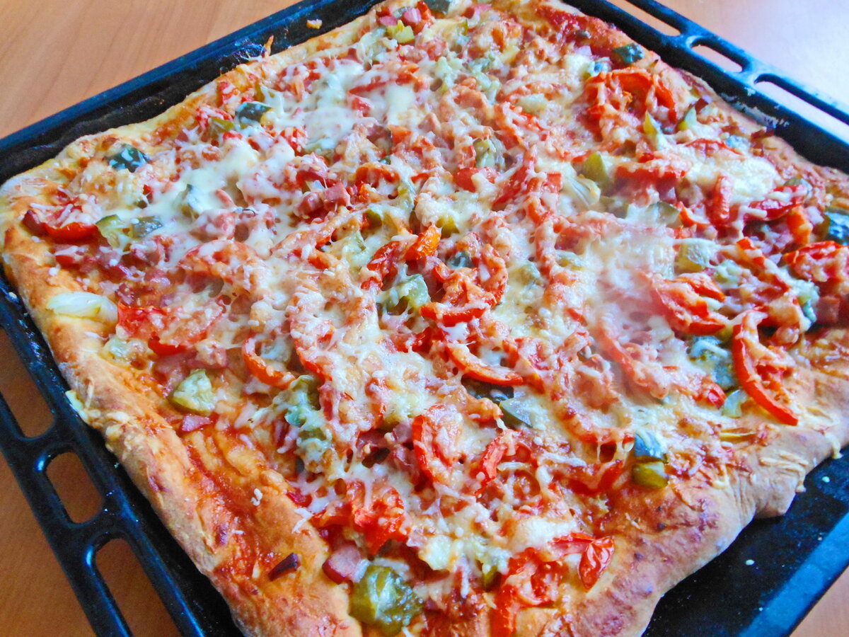 Пошаговый рецепт теста для пиццы на кефире