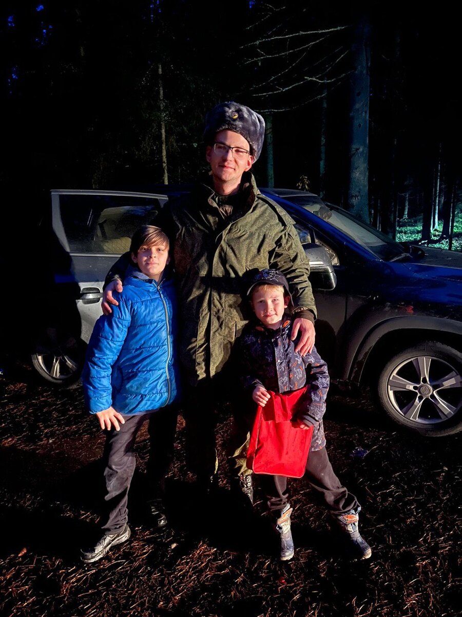 Племянники с любимым дядей. Октябрь 2022