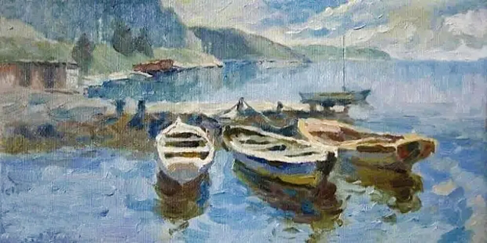 Алик Штылькин "Лодки в п. Байкал"