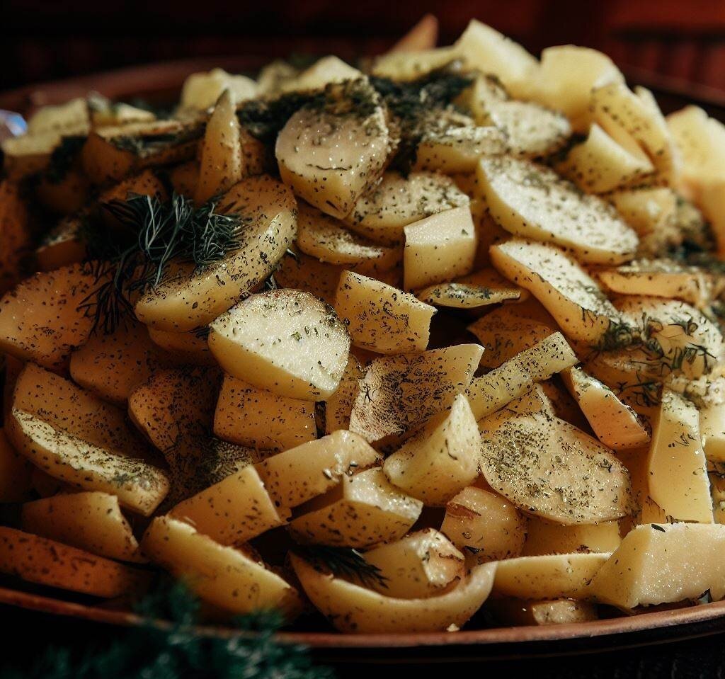 Картофель с укропом