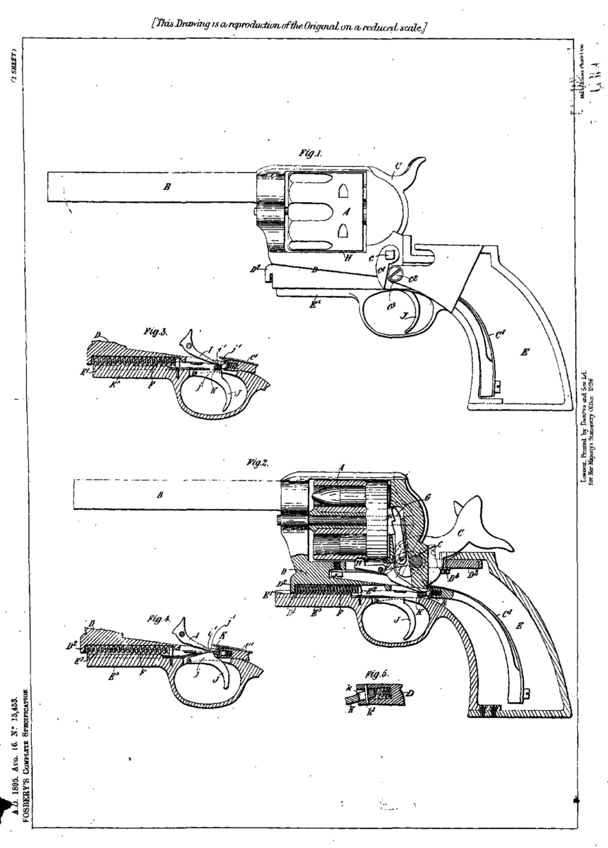 Webley Mk. IV Revolver Blueprint by graphicamilitare Revolver, Blueprints, Weble