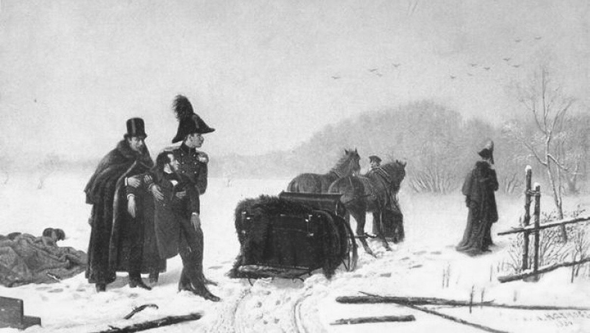 Дуэль Пушкина и Дантеса, картина