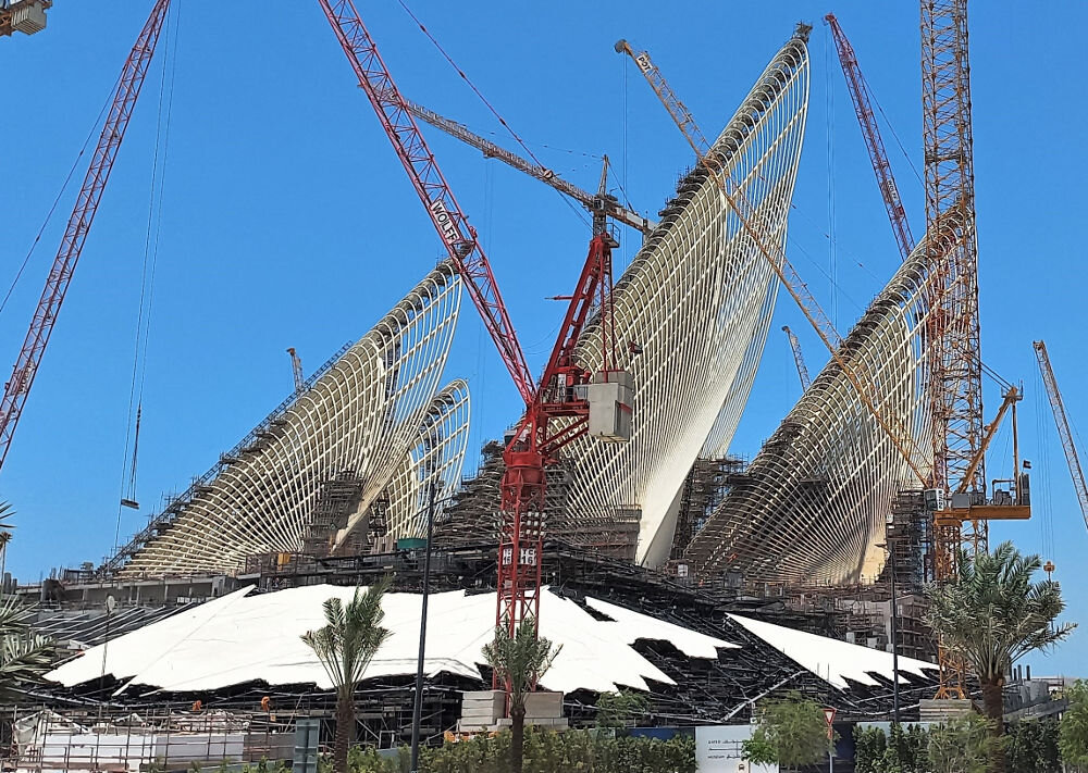 «Zayed National Museum» в Абу-Даби. Стройка 08.06.2023