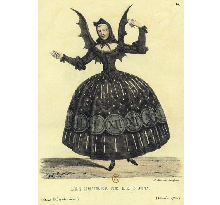 Гравюра с маскарадным костюмом, 1720-е. (с) Из коллекции Национальной библиотеки Франции