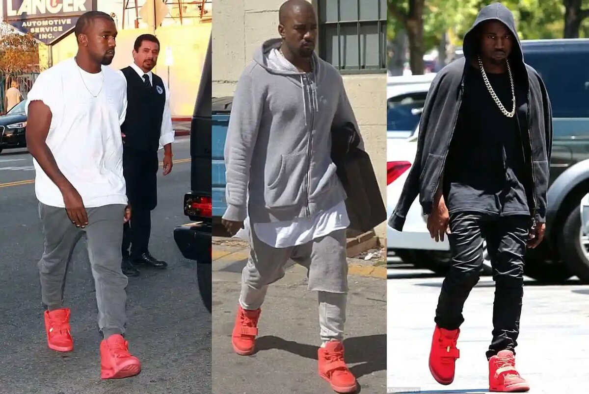 Канье Уэст в Nike Air Yeezy 2 'Red October