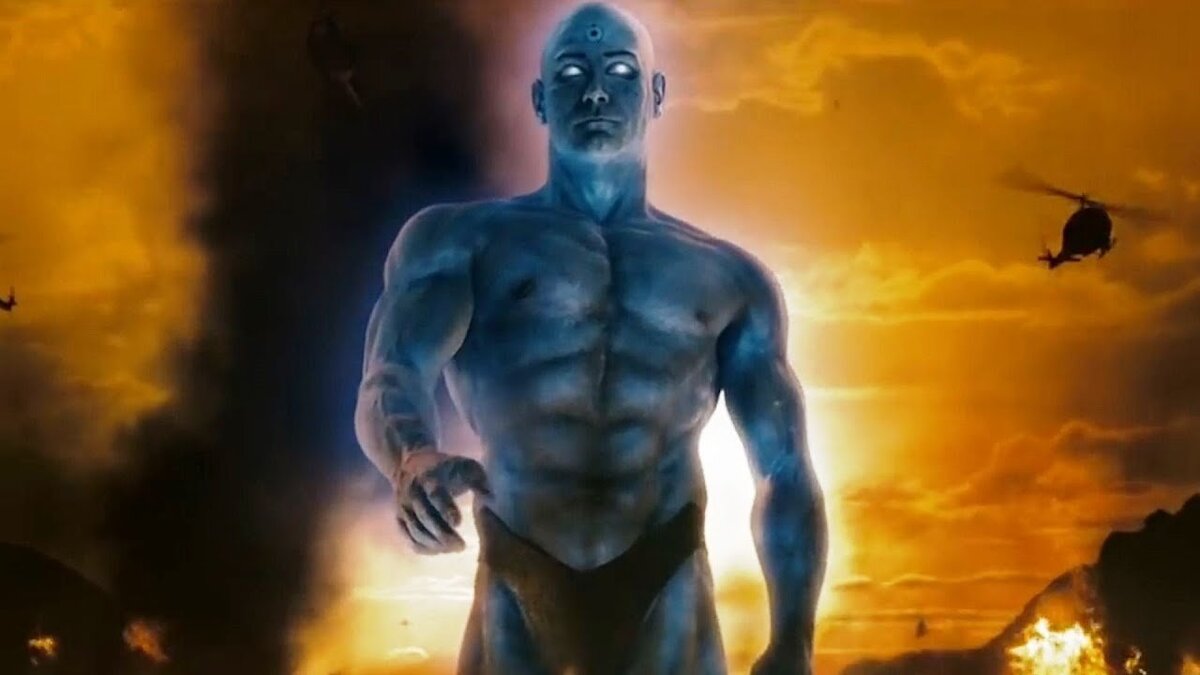 Доктор Манхэттен обладал возможностью увеличиваться во много раз