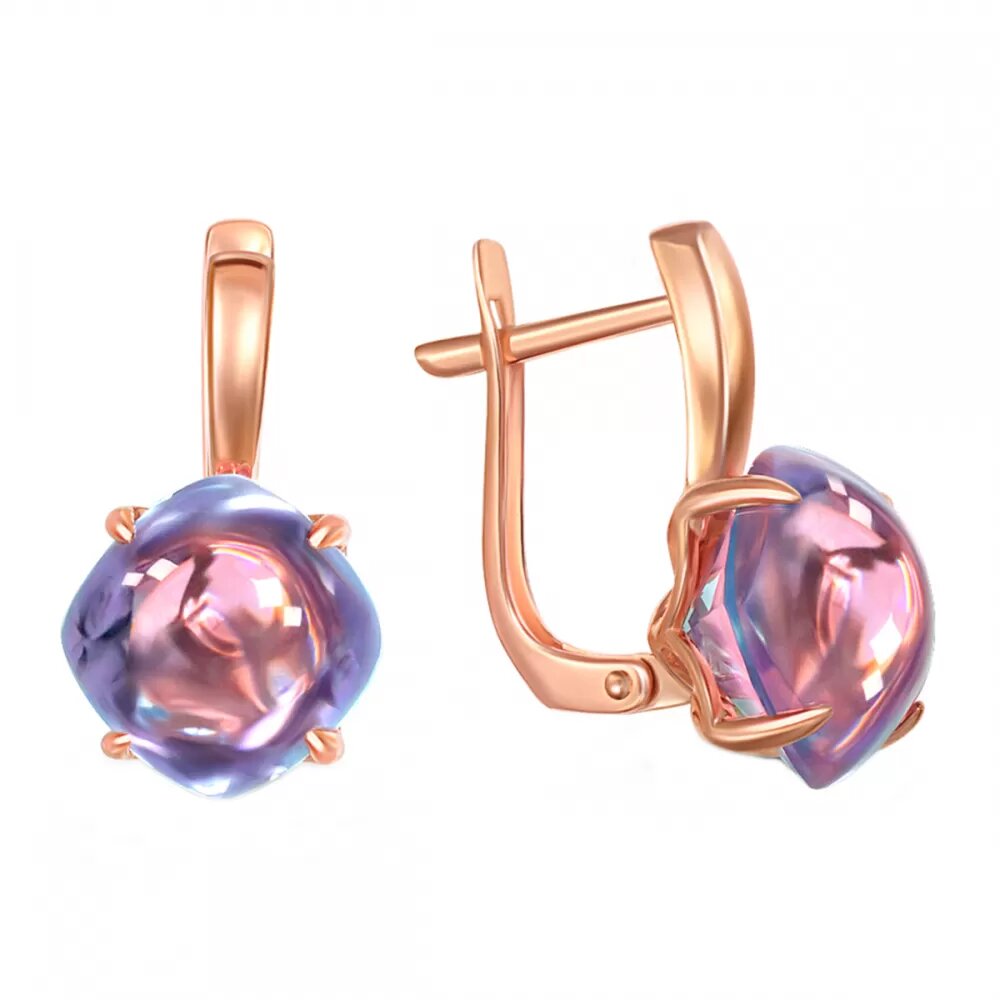 Золотые серьги с наноситалом