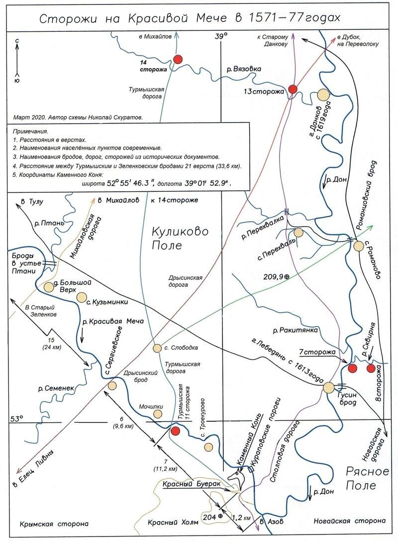 Сторожи на Красивой Мече в 1571 году