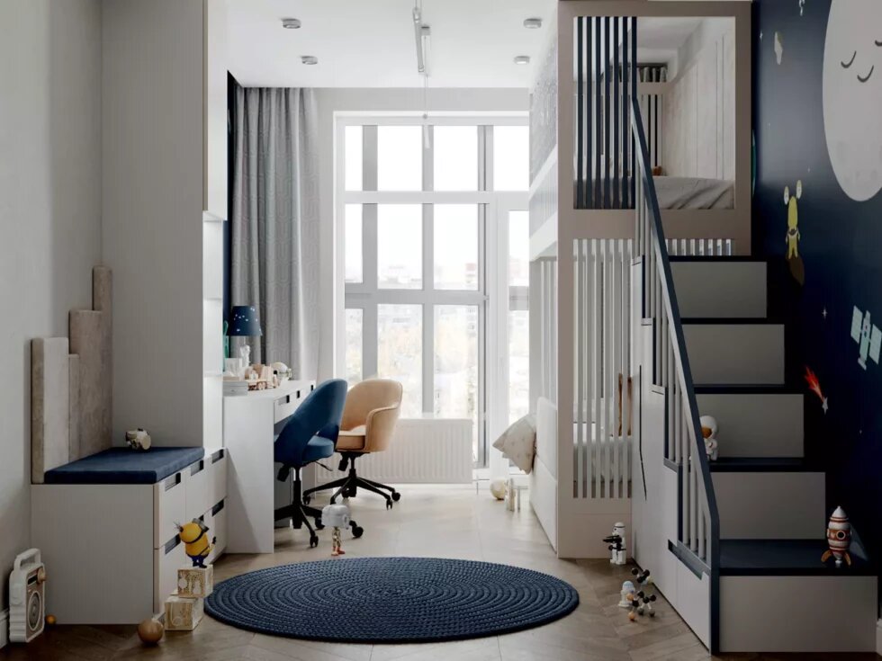 Воздушный двухъярусный комплект мебели для сна фото 2