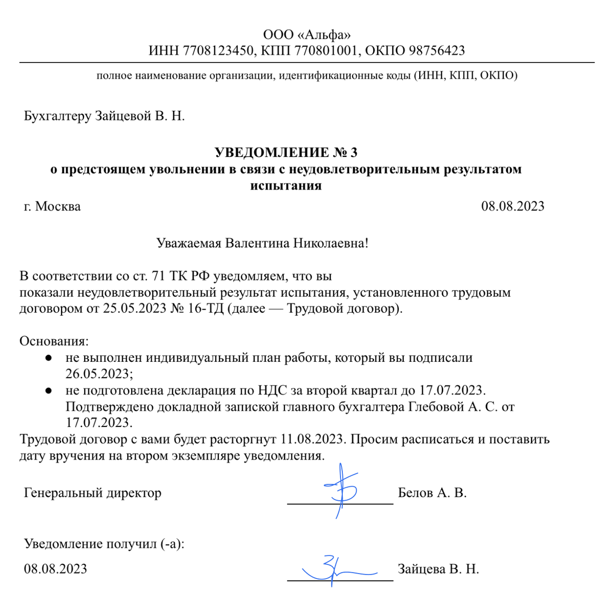 Как законно уволить сотрудника на испытательном сроке | Бизнес-секреты |  Дзен