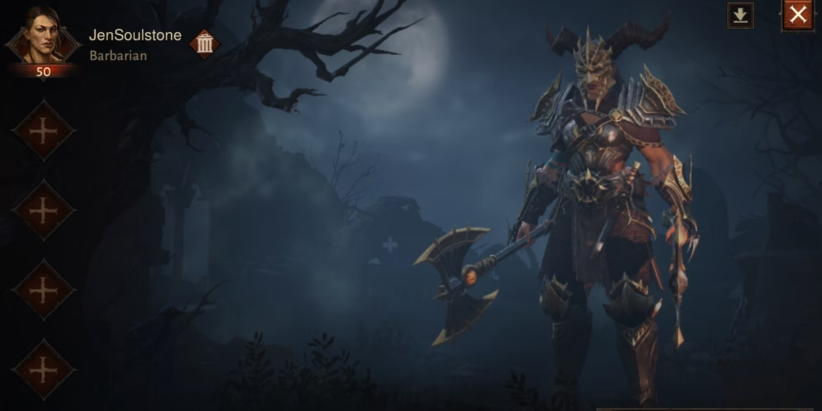 Diablo Immortal Barbarian. LFB,KJ 4 DCT ctns BP vfufpbyf.