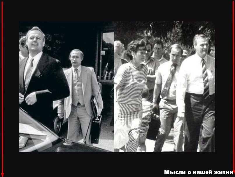 Путин в свите. Судя по ситуации, он из всех самый незначительный.