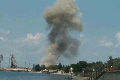    ВСУ нанесли ракетный удар по району порта в Бердянске ©Telegram-канал "Операция Z: Военкоры Русской Весны"