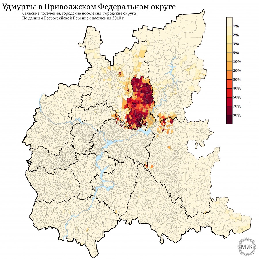 Удмурты карта расселения. Карта ПФО. Население Удмуртии карта.