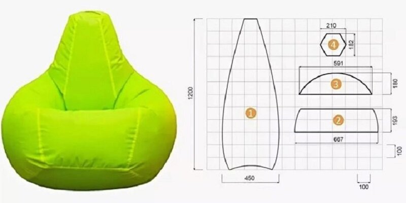 Кресло мешок — использование в дизайне интерьера и создание своими руками (110 фото-идей)