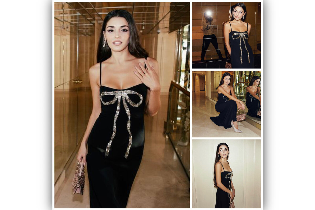 Фото с Яндекса. Ханде Эрчел в платье от Valentino