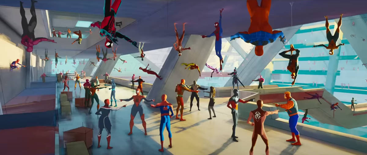 Куча пауков парадирующих мем