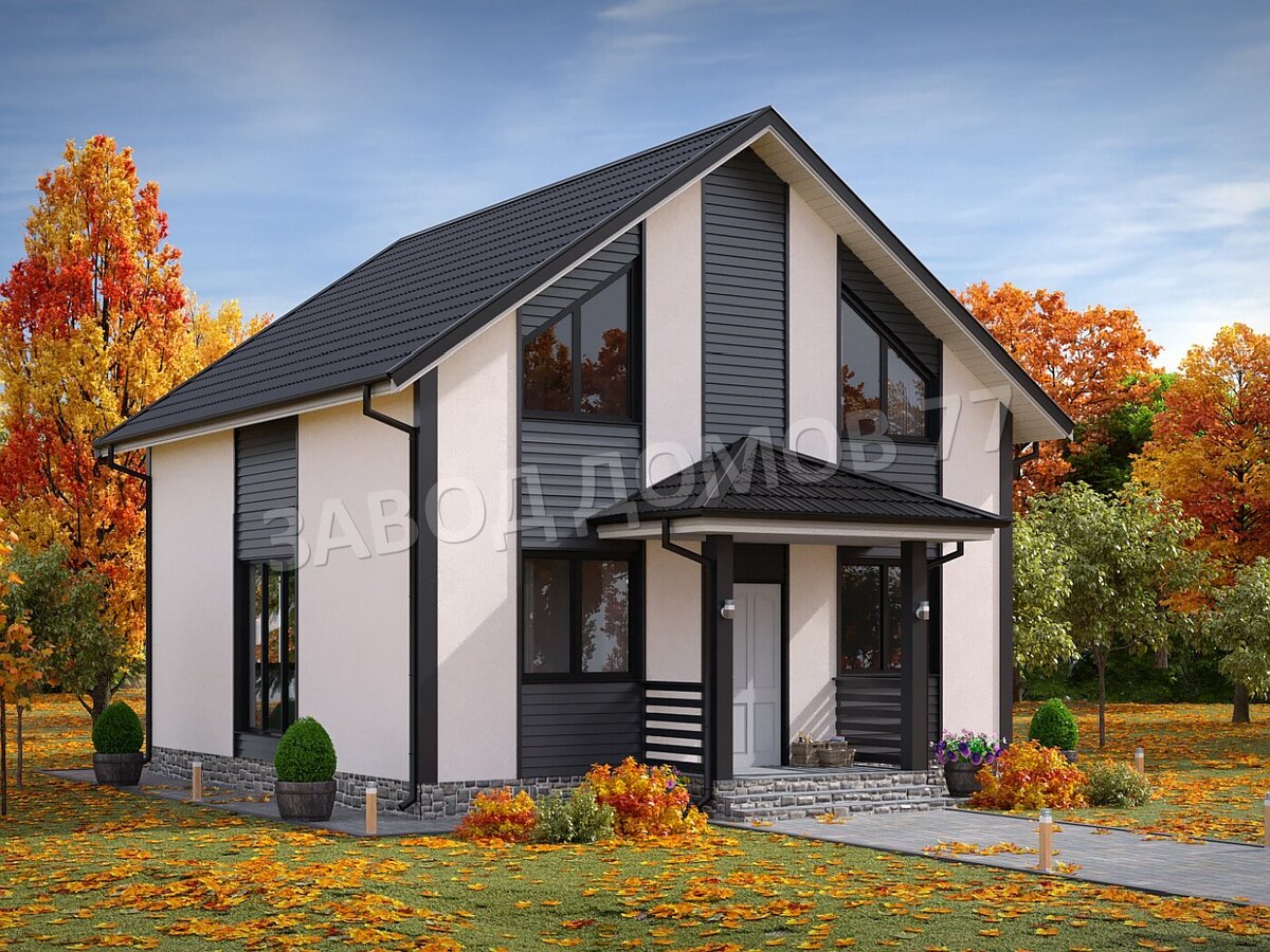 Дом из СИП панелей по проекту Монгол