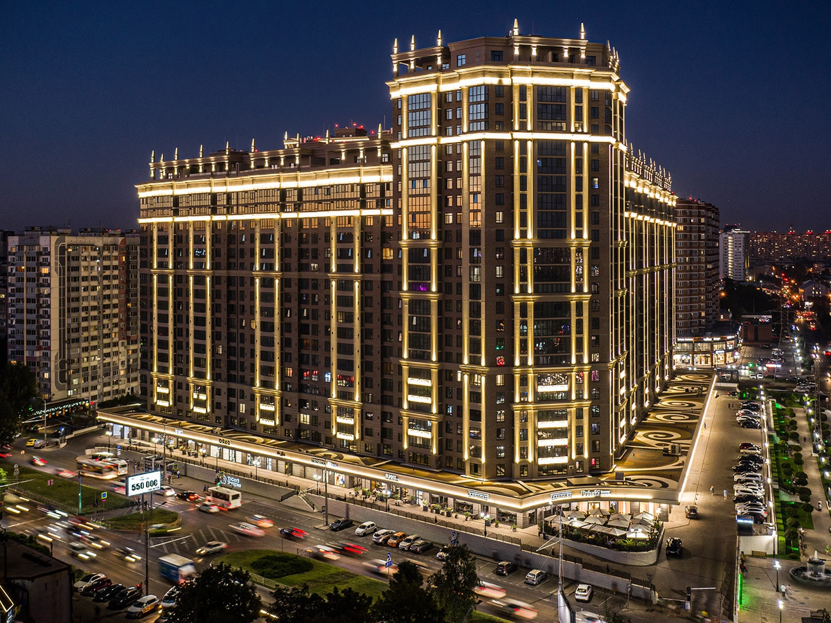 Фасад здания. Фото с сайта: https://tochno.life/krasnodar/turgenev/kvartiri/