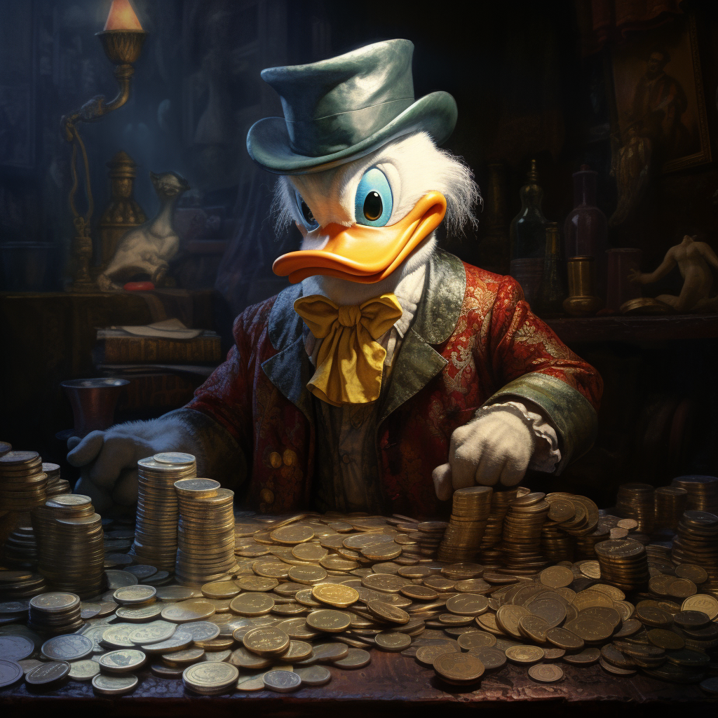 Известный селезень-миллиардер, версия нейросети. 