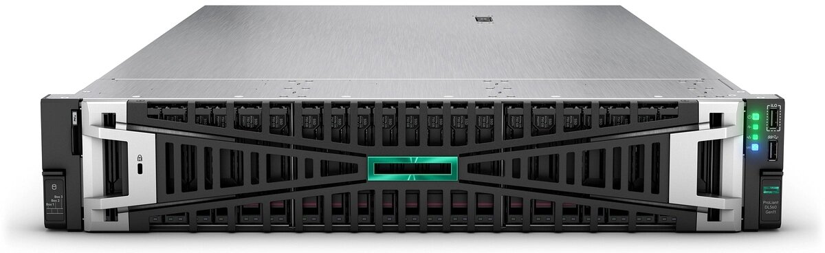 Сервер HPE ProLiant DL560 Gen11 вид спереди с фальш-панелью