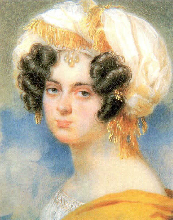 М. А. Мусина-Пушкина, фрагмент миниатюры М. М. Даффингера