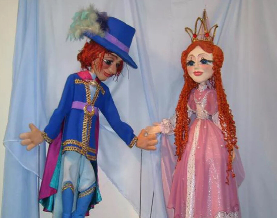 Петрушка - тростевая кукла, 70 см.