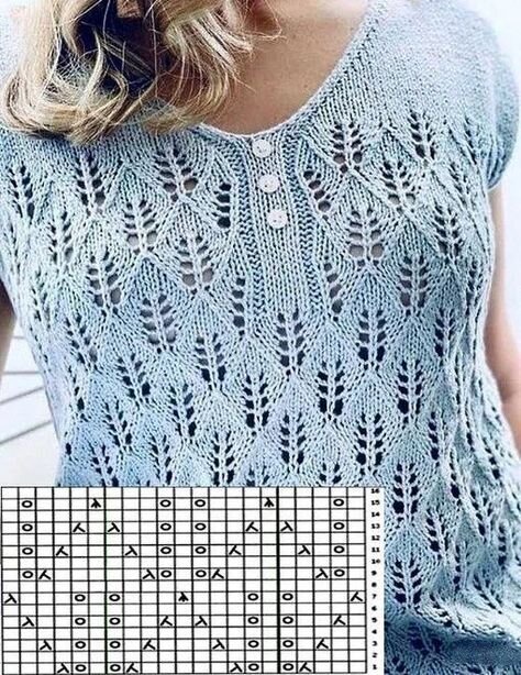 Дорогие мои рукодельницы сегодня для вас подготовила  очень большую подборку летних кофточек со схемами .-18