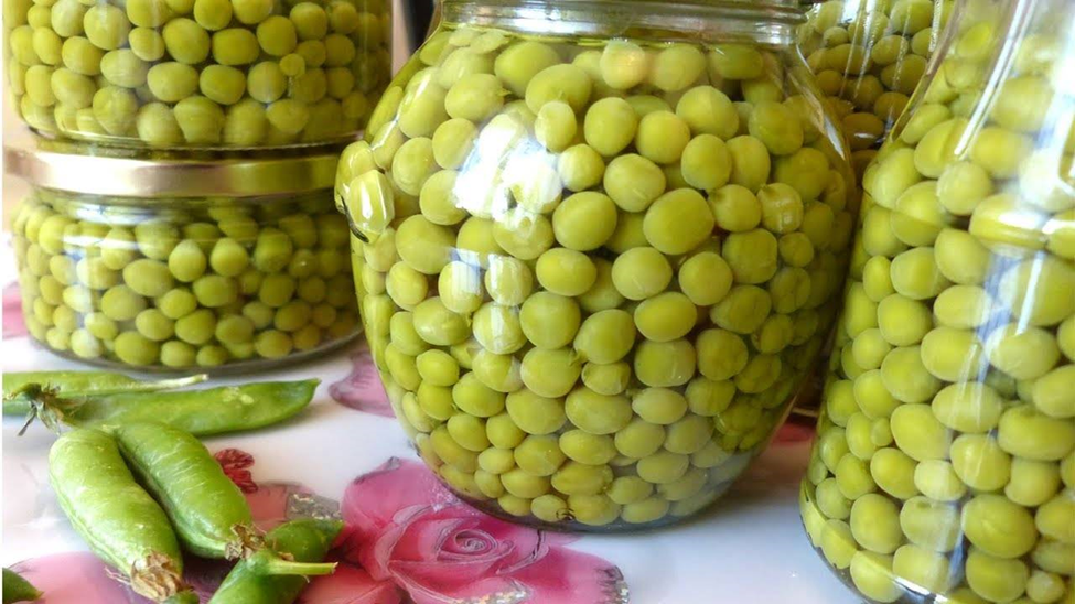 Маринованный зелёный горошек