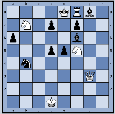 Белые начинают и ставят мат в 3 хода.