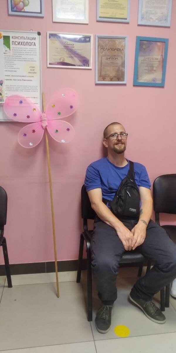 Я и пукабабочка, после спектакля в нашем детском центре.