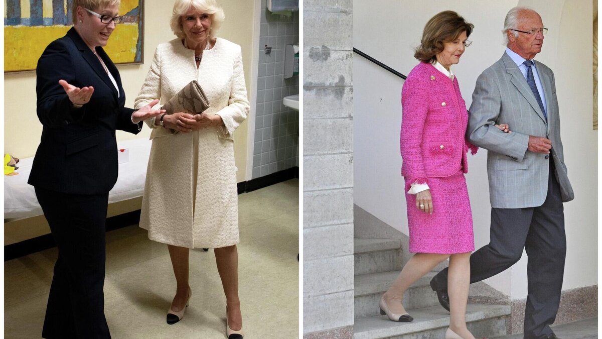    Королева Камилла и королева Сильвия в одинаковых туфлях© Globallookpress