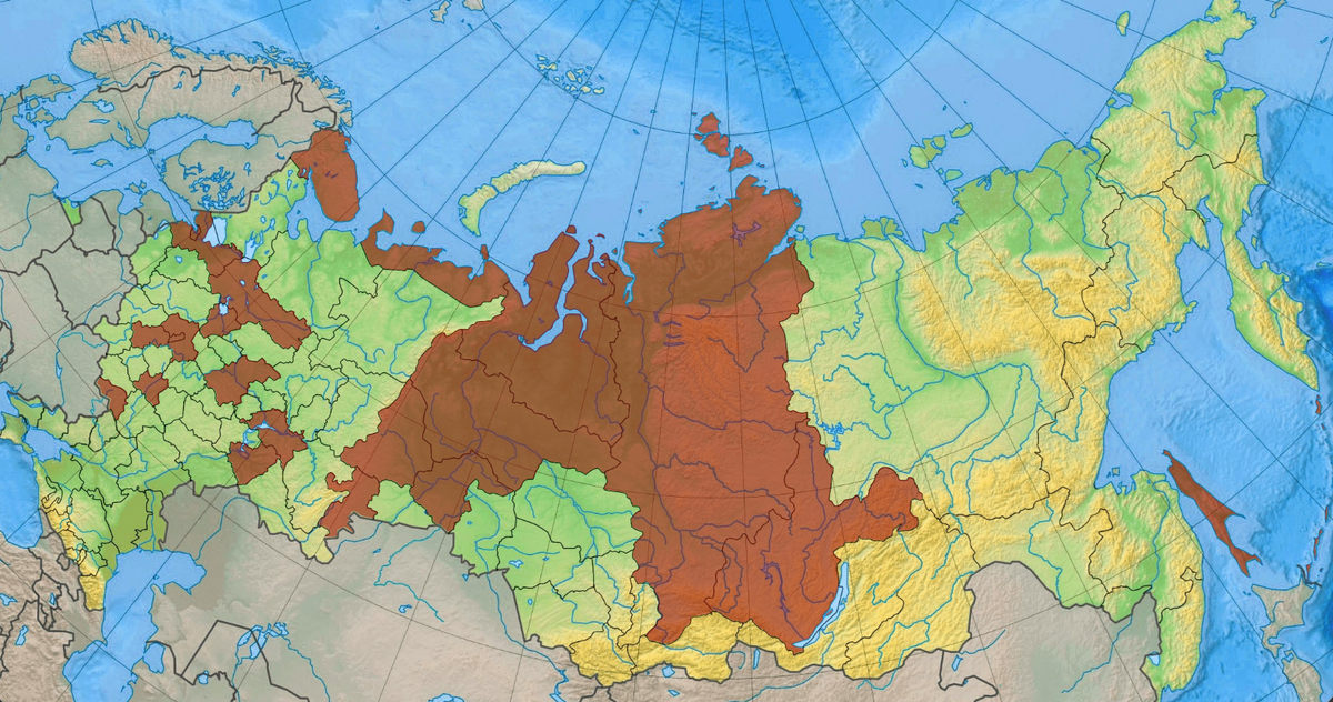 Красным цветом выделены регионы-доноры гос. бюджета РФ