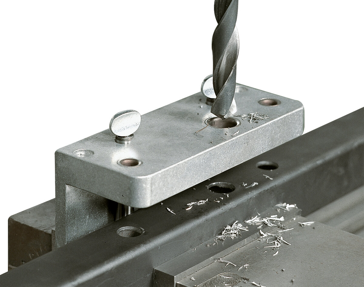 Кондуктор сверления трех отверстий в квадратной трубе