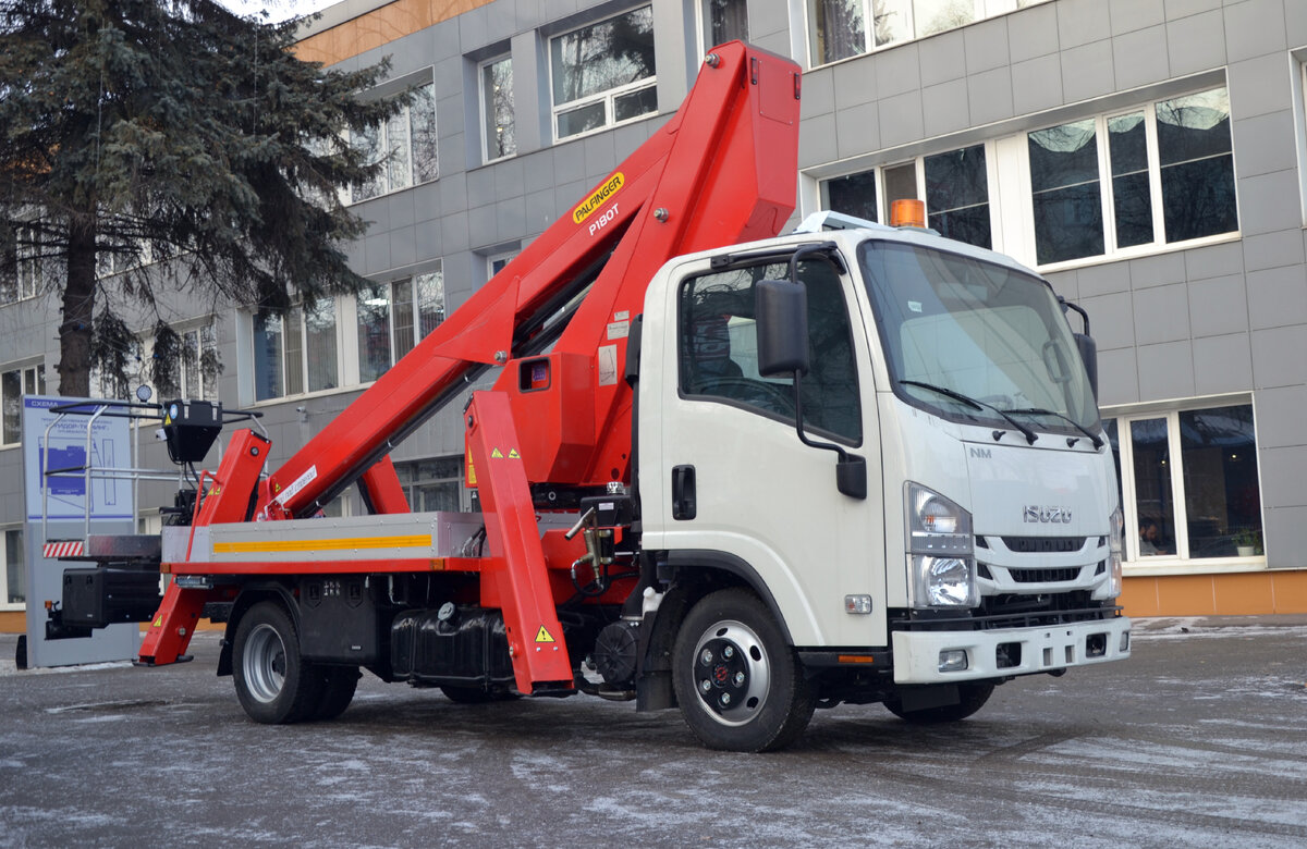 АГП LPRO компоновкой с корзиной над задним свесом автомобиля