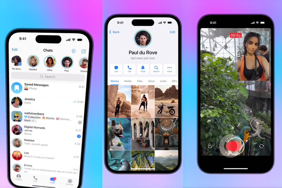 Telegram stories
