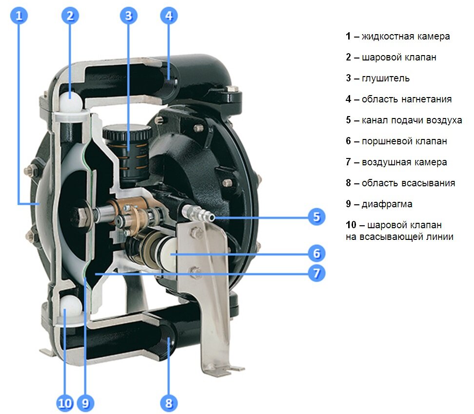 Мембранные пневматические насосы: области применения и особенности |  Теплосервис-Сибирь | Дзен