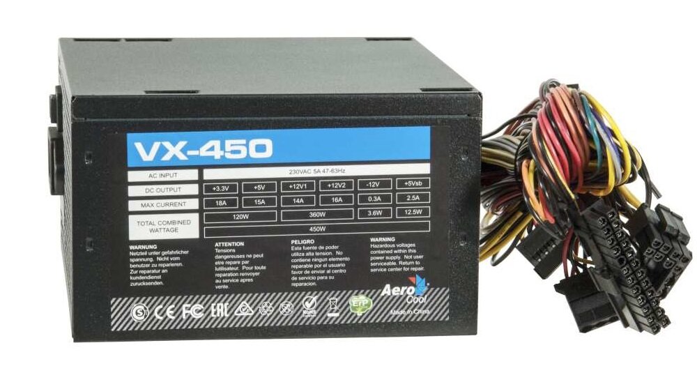 Блоки питания серии AeroCool VX-450/VX-500
