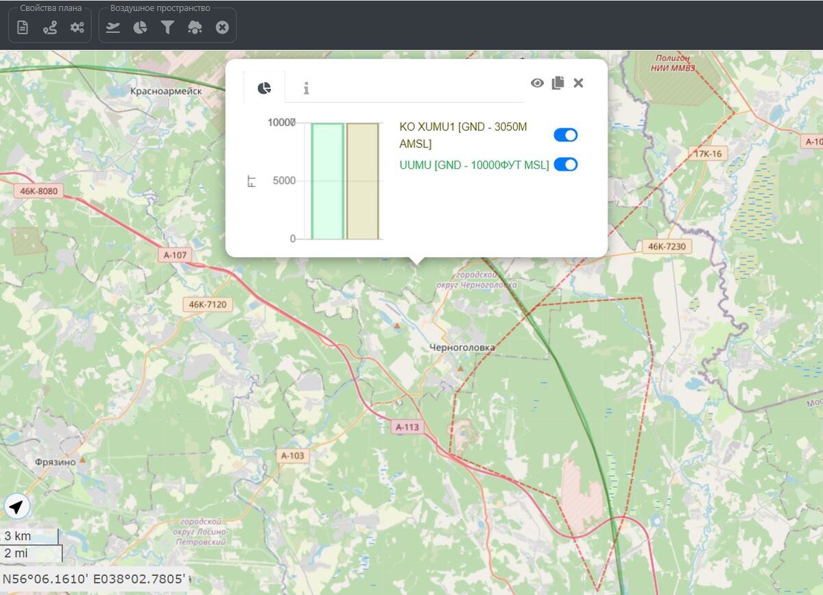 fpln.ru📷Наличие зон в выделенной точке показывает, что там существуют ограничения на полеты