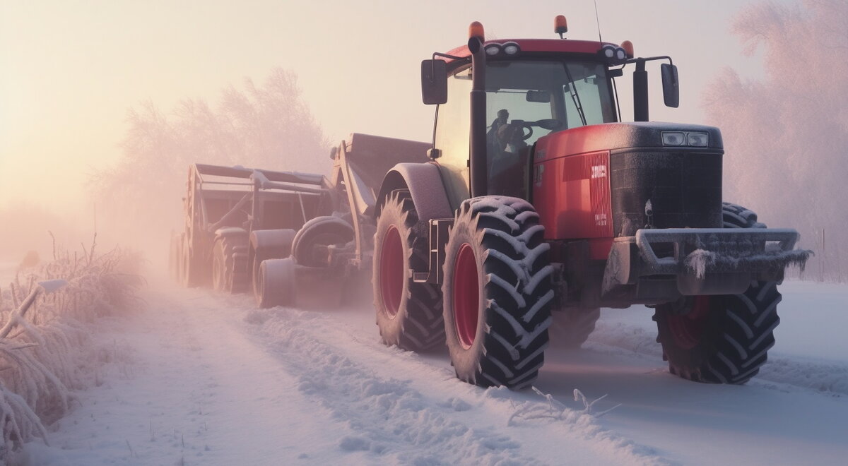 Трактор с мотором Deutz.
