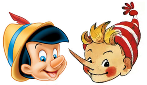 Два героя данной истории: первый в диснеевском воплощении, второй - в воплощении Леонида Владимирского. 