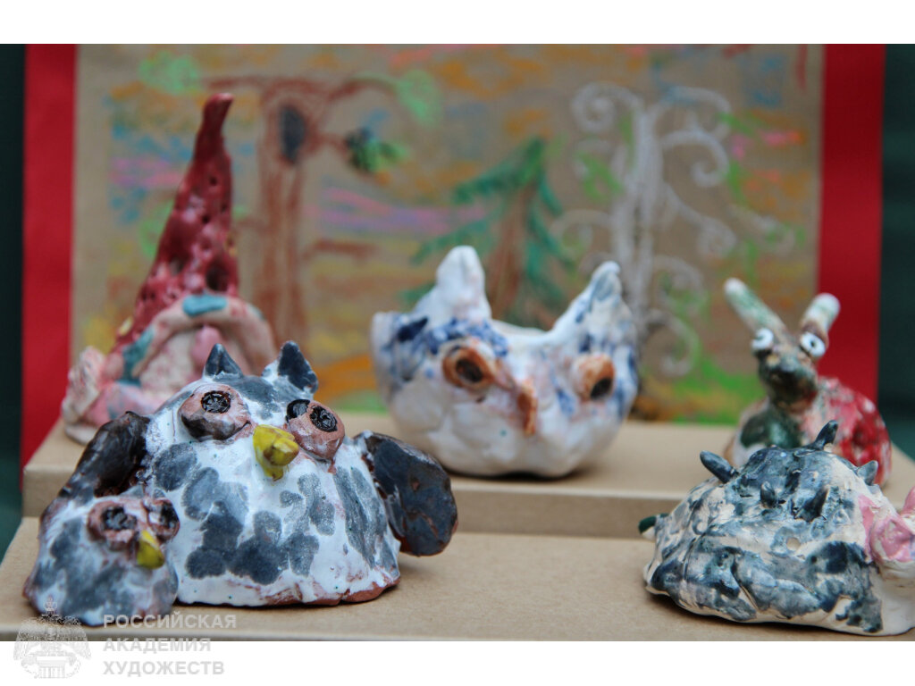 Работы участников конкурса и выставки «Сказка глазами наших детей. Волшебный лес» . 2023. Фото: пресс-служба РАХ