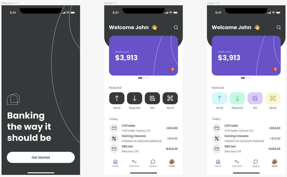 UX design приложения в figma