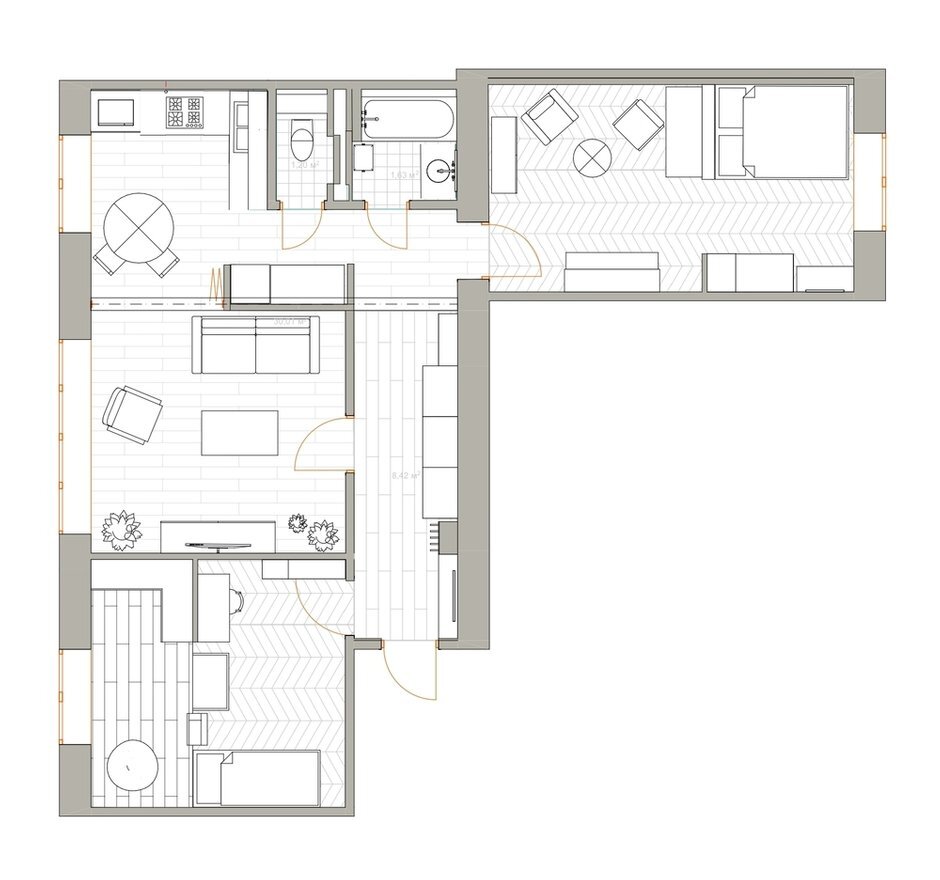 Броская трешка 75 м² в сталинке с продуманным хранением | INMYROOM | Дзен