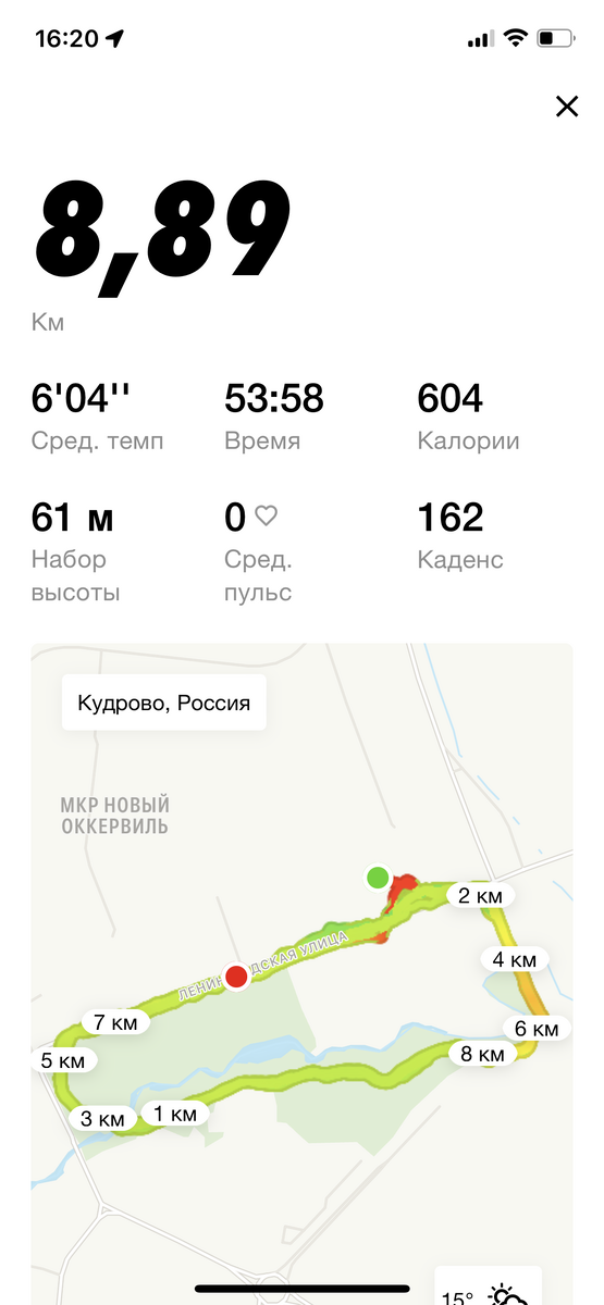 Итого 53 минуты бега и потрачено 604 ккал, это значит я могу  теперь съесть: 