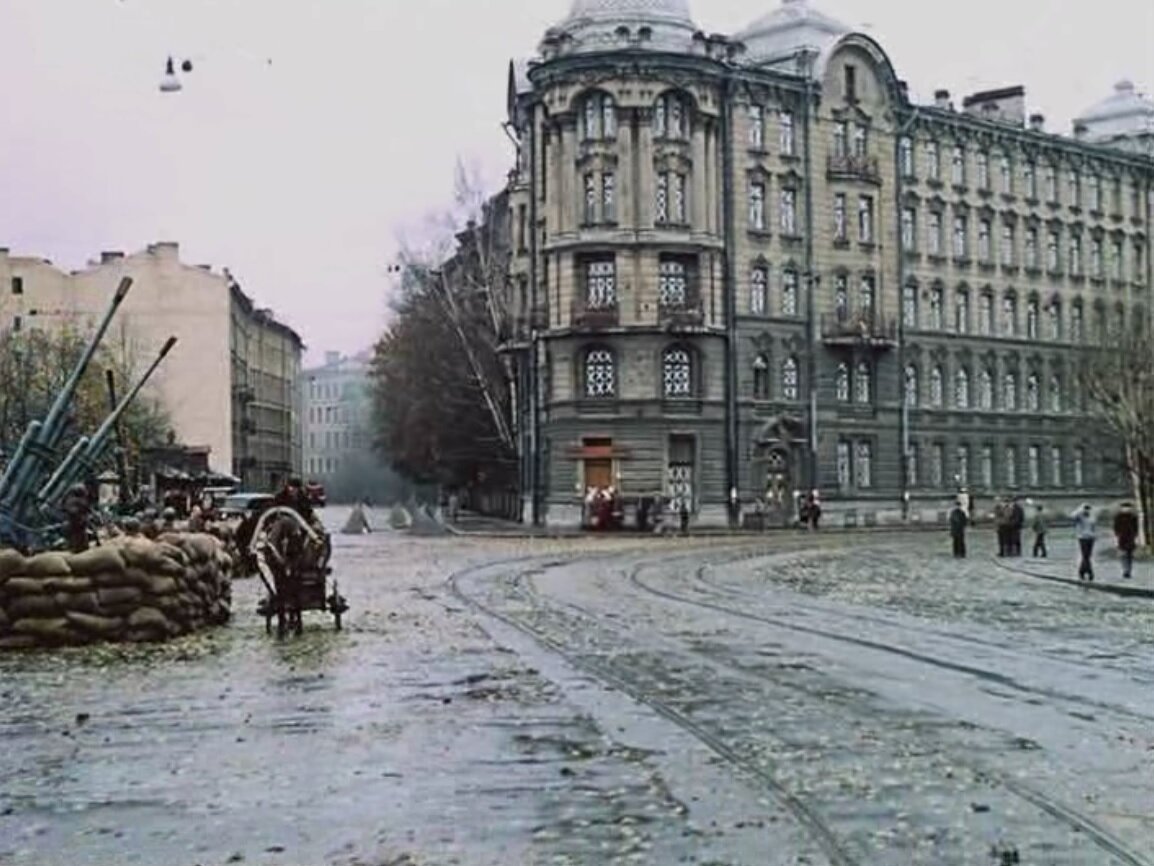 Блокадный Ленинград. Кадр из фильма