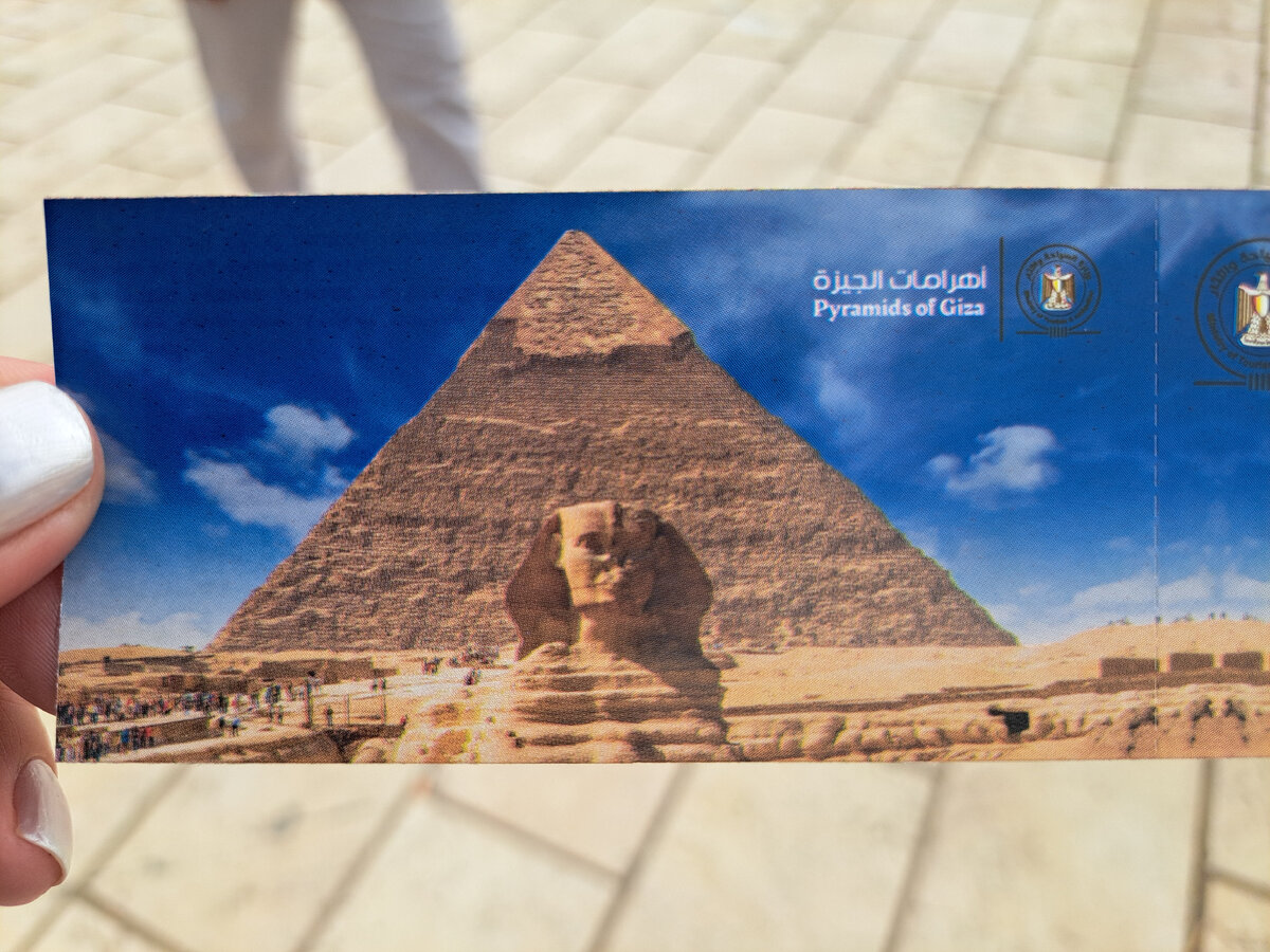 Фото автора. Билет на экскурсию к пирамидам.