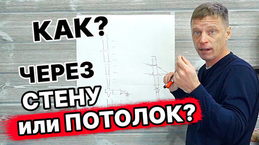 Как СТАВИТЬ ДЫМОХОД? Через СТЕНУ и по СТЕНЕ ВВЕРХ или ЧЕРЕЗ ПОТОЛОК?