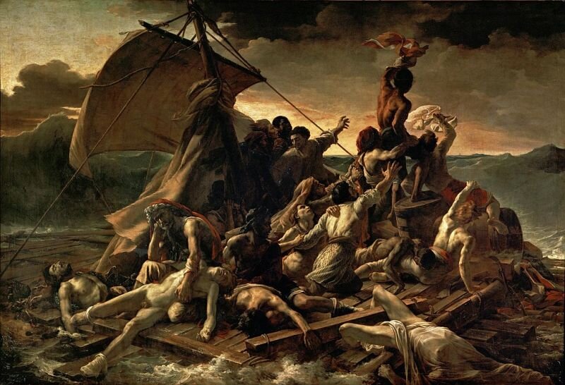 Плот Медузы. Т. Жерико. 1819 г. Из коллекции Лувра https://commons.wikimedia.org/w/index.php?curid=17456087 