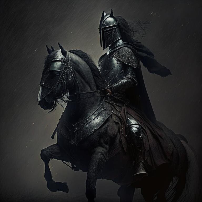 Мрачный средневековый всадник 🧟, такой точно внушит ужас на поле боя 
